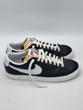 Nike Blazer Low '77 Vintage Men's Shoes DA6364-001 Sneakers Black White Size 12